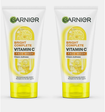 GARNIER Bright Complete Vitamin C Cleanser for Brighter and Glowing Skin Face Wash (300 g)